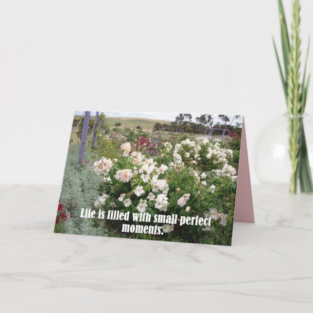 Tarjeta Lleno De Momentos Perfectos Flower Garden Card (Anverso)