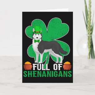 Tarjeta Lleno de Travesuras Perro Husky Siberiano Irlandés