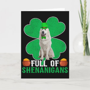 Tarjeta Lleno de Travesuras Perro Irlandés Great Pyrenees