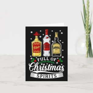 Tarjeta Llenos De Navidades Espíritus Vodka Tequila Whiske