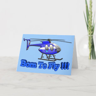 Tarjeta ¡Llevado volar!!! Helicóptero