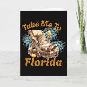 Tarjeta Llévame a Florida Gato Lindo Playa Vacaciones Vera