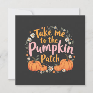 Tarjeta Llévame A La Calabaza De Acción De Gracias Del Par