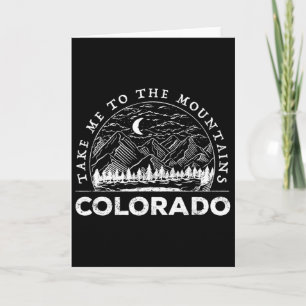 Tarjeta Llévame a las Montañas Colorado Recuerdo de Sender