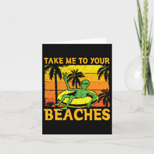 Tarjeta Llévame A Tu Diseño De Playas Para Un Que Cree