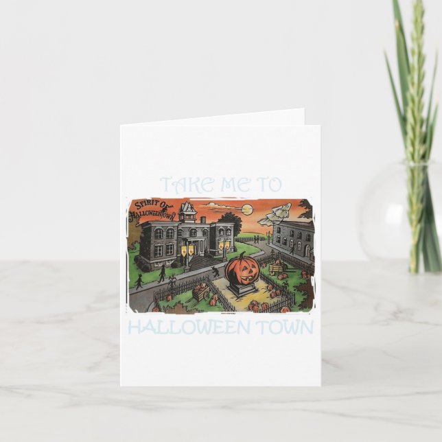 Tarjeta Llévame Al Disfraz De Halloween (Anverso)