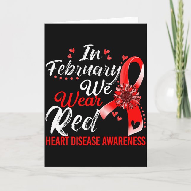Tarjeta Llevamos Corazón Rojo Conciencia de la Enfermedad  (Anverso)