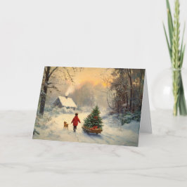 Tarjeta Llevando a casa el feriado alegría