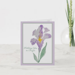 Tarjeta Llevándote en Oración | Iris Púrpura Oración
