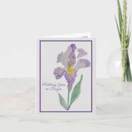 Tarjeta Llevándote en Oración | Iris Púrpura Oración