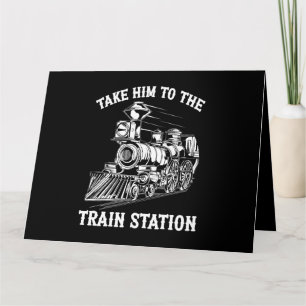 Tarjeta Llévenlo A La Estación De Tren.