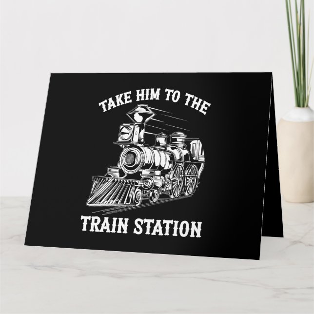 Tarjeta Llévenlo A La Estación De Tren. (Anverso)