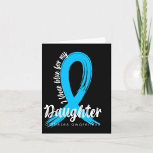 Tarjeta Llevo Azul Por La Conciencia De La Diabetes De Mi