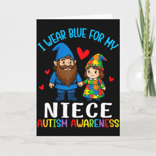Tarjeta Llevo Azul Por Mi Sobrina Conciencia Del Autismo F