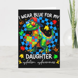 Tarjeta Llevo Azul Por Orgullo De Mi Hija Conciencia Del A