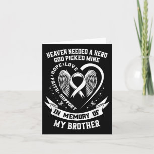 Tarjeta Llevo Blanco En Memoria De Mi Hermano Cáncer De Pu
