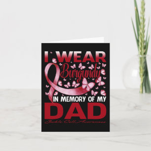 Tarjeta Llevo Burgundy En Memoria De Mi Papá Célula Falcif