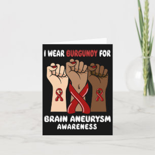 Tarjeta Llevo Burgundy Para La Conciencia De Aneurisma Cer