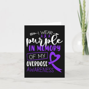 Tarjeta Llevo Morado En Memoria De Mi Hermana Sobredosis C