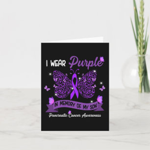 Tarjeta Llevo Morado En Memoria De Mi Hijo Cáncer De Páncr