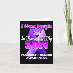 Tarjeta Llevo Morado En Memoria De Mi Hijo Cáncer De Páncr