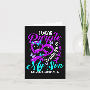 Tarjeta Llevo Morado En Memoria De Mi Hijo Sobredosis Conc