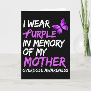 Tarjeta Llevo Morado En Memoria De Mi Madre Conciencia Sob