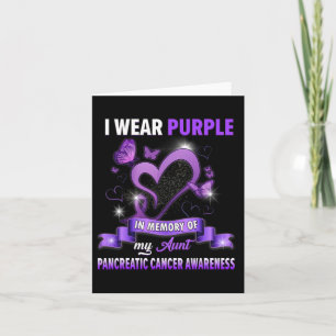 Tarjeta Llevo Morado En Memoria De Mi Tía Cáncer De Páncre