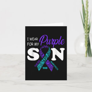 Tarjeta Llevo Morado Por La Conciencia De Prevención Del S
