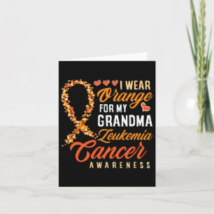 Tarjeta Llevo Naranja Por Mi Abuela Leucemia Cáncer Concie