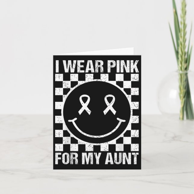 Tarjeta Llevo Nk Para La Cara Sonriente De Mi Tía Cáncer D (Anverso)