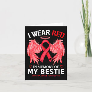 Tarjeta Llevo Rojo En Memoria De La Conciencia Del Cáncer 