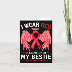 Tarjeta Llevo Rojo En Memoria De La Conciencia Del Cáncer