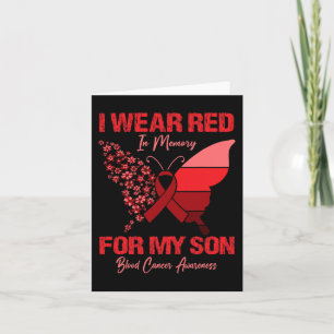 Tarjeta Llevo Rojo En Memoria De Mi Hijo Conciencia De Cán