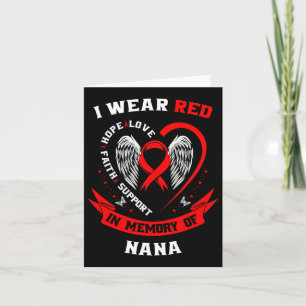 Tarjeta Llevo Rojo En Memoria De Nana Conciencia De La Enf