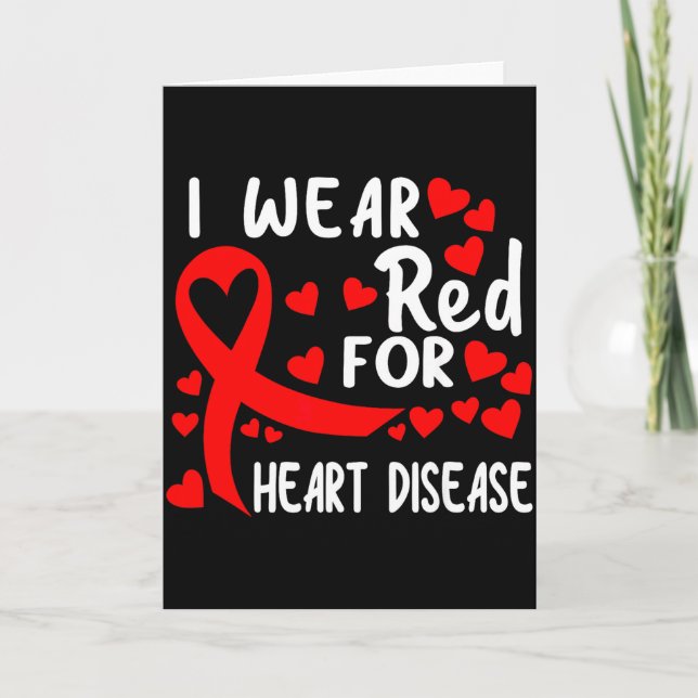 Tarjeta Llevo Rojo Por La Cinta De Concientización Sobre L (Anverso)