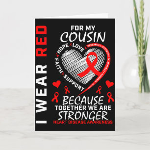 Tarjeta Llevo Rojo Por La Conciencia De La Enfermedad Del