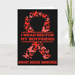 Tarjeta Llevo Rojo Por La Conciencia Del Enfermedad Cardía