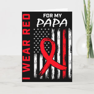 Tarjeta Llevo Rojo Por Mi Papa Conciencia De La Enfermedad
