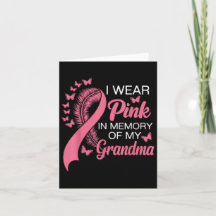 Tarjeta Llevo Rosa En Memoria De Mi Abuela Cáncer De Mama 