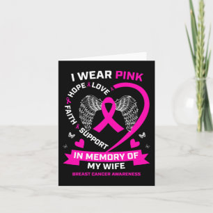 Tarjeta Llevo Rosa En Memoria De Mi Esposa Cáncer De Mama