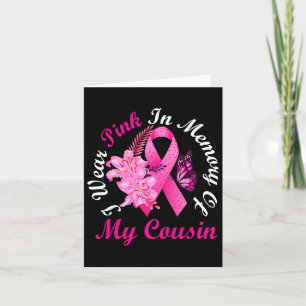 Tarjeta Llevo Rosa En Memoria De Mi Primo Cáncer De Mama A