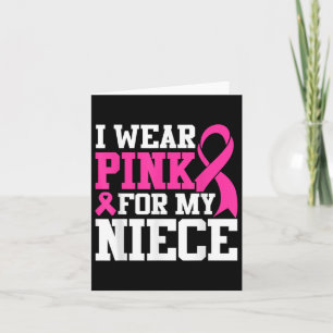 Tarjeta Llevo Rosa Por Mi Sobrina Conciencia Del Cáncer De