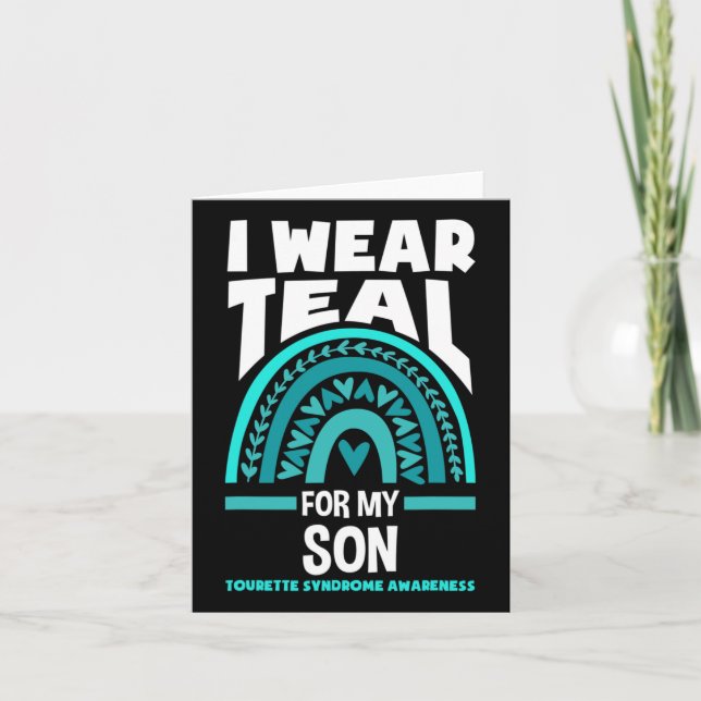 Tarjeta Llevo Turquesa Por La Conciencia Del Síndrome De T (Anverso)