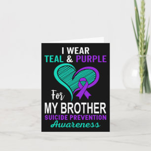 Tarjeta Llevo Turquesa Púrpura En Memoria Del Suicidio De 