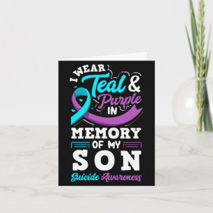 Tarjeta Llevo Turquesa Y Púrpura En Memoria De Mi Hijo
