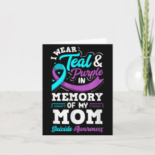 Tarjeta Llevo Turquesa Y Púrpura En Memoria De Mi Mamá