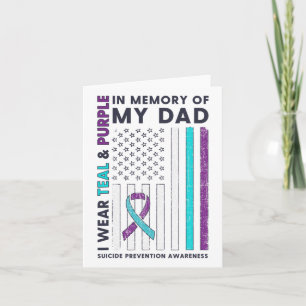 Tarjeta Llevo Verde Azulado Y Morado En Memoria De Mi Papá