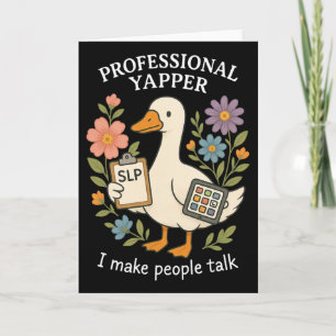 Tarjeta Llorona Profesional Ganso Tonto Floral Slp Habla