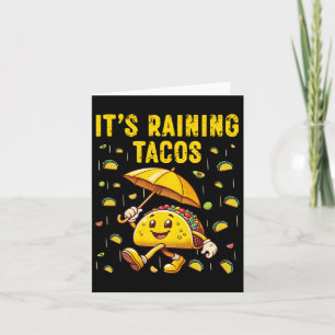 Tarjeta Llueve Tacos Funny Taco ama a los niños Chicas Bo